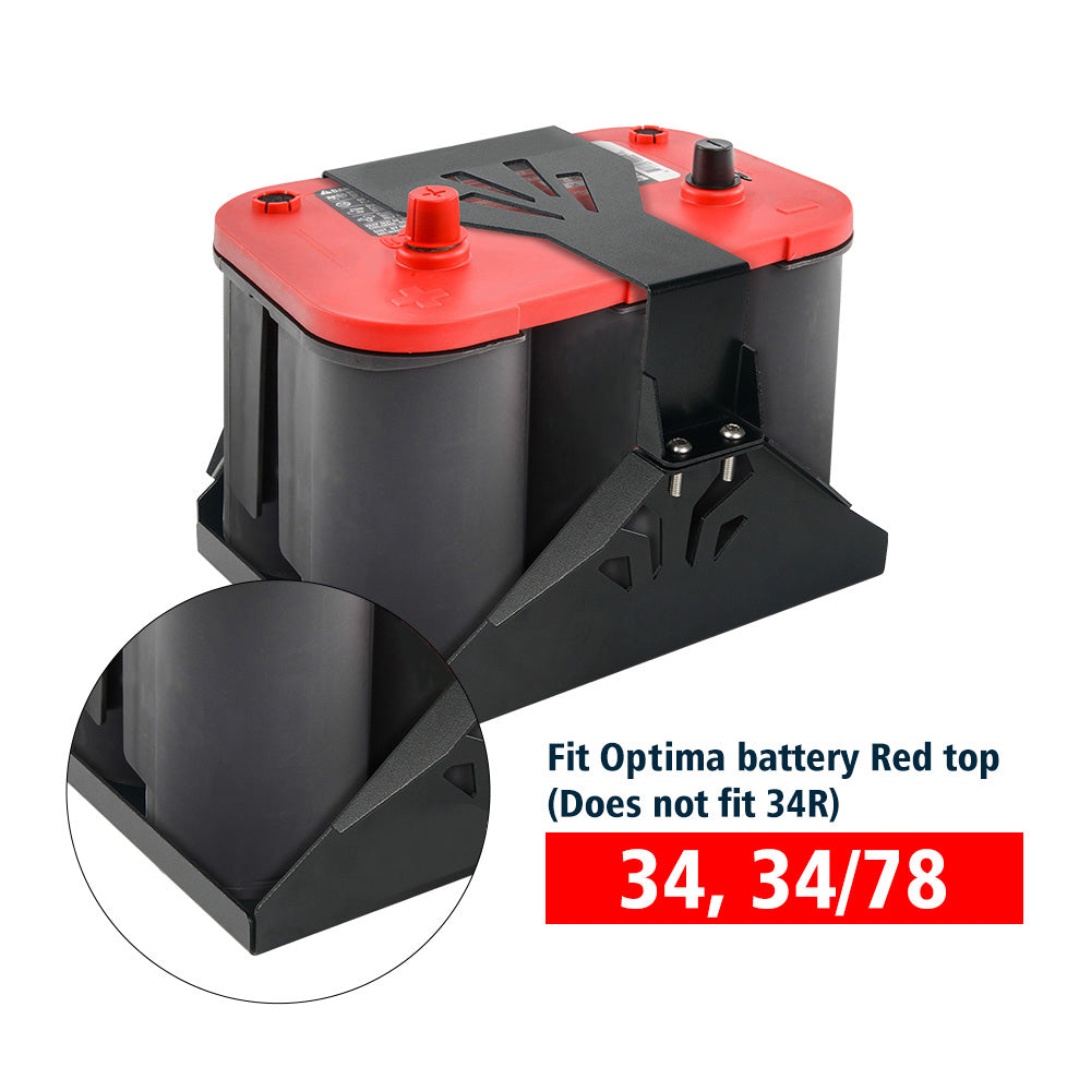 Battery Hold Down Tray Box Mount For Optima Battery Red Top 34 34/78