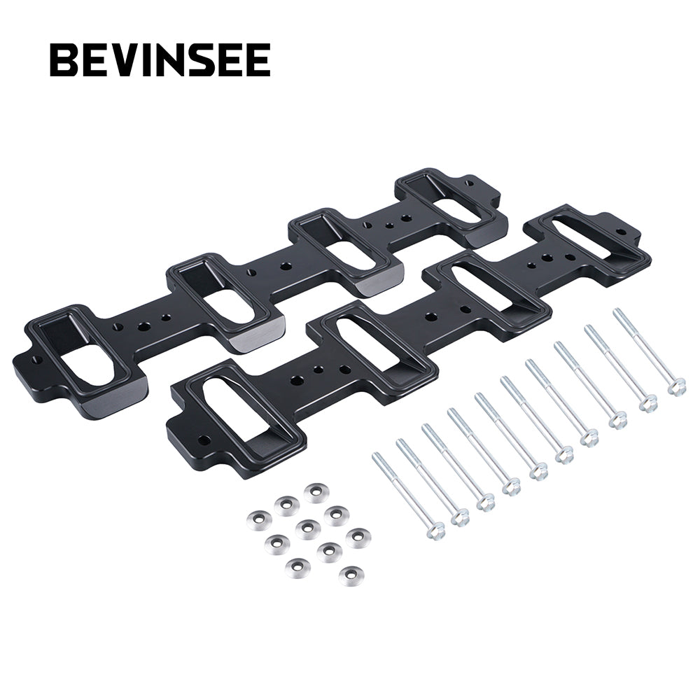BEVINSEE Cathedral Port Cylinder Head to Rectangle Port Intake For 4.8L 5.3L LSX Engines