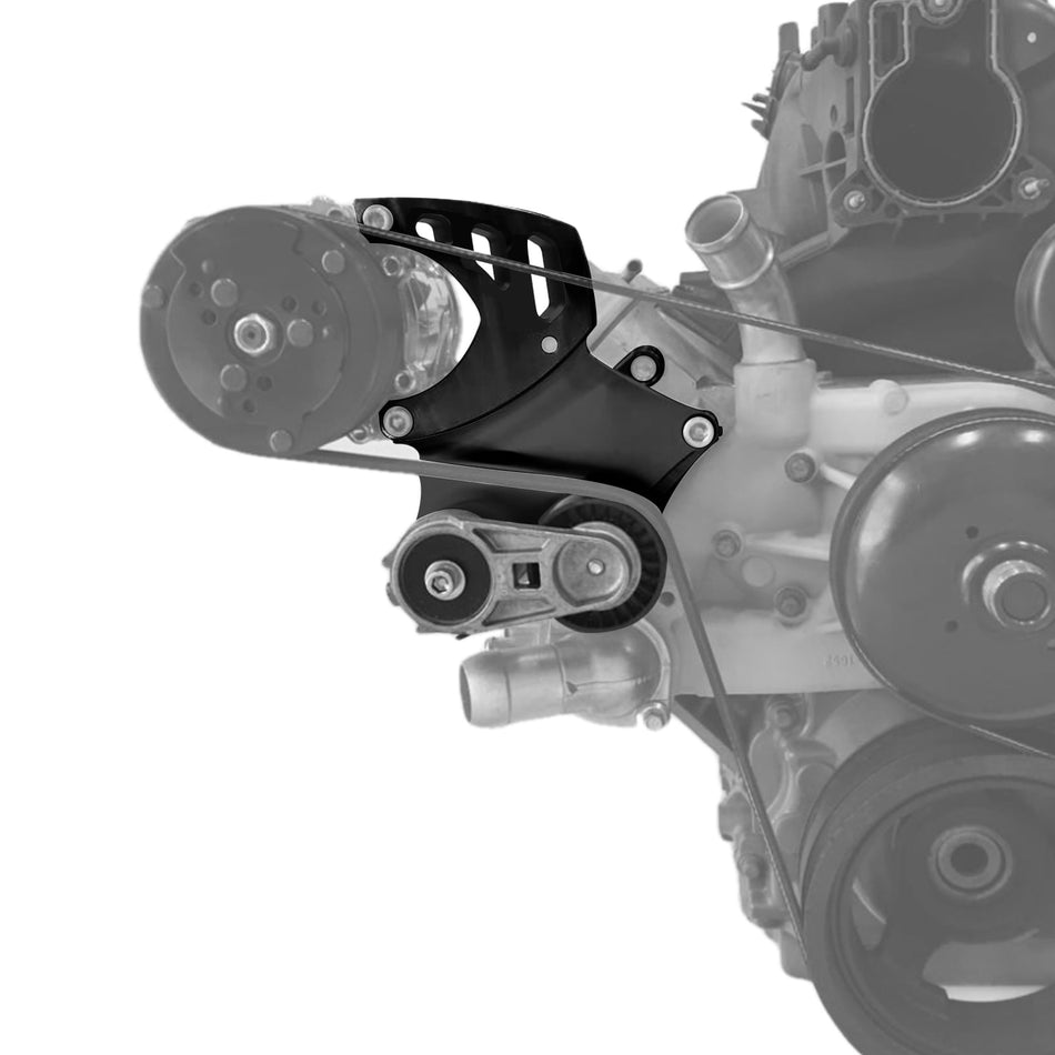 LS Sanden 508 A/C Compressor Bracket W/Tensioner Kit For Truck Spacing