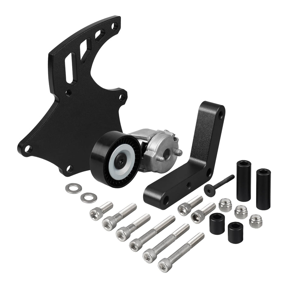 LS Sanden 508 A/C Compressor Bracket W/Tensioner Kit For Truck Spacing