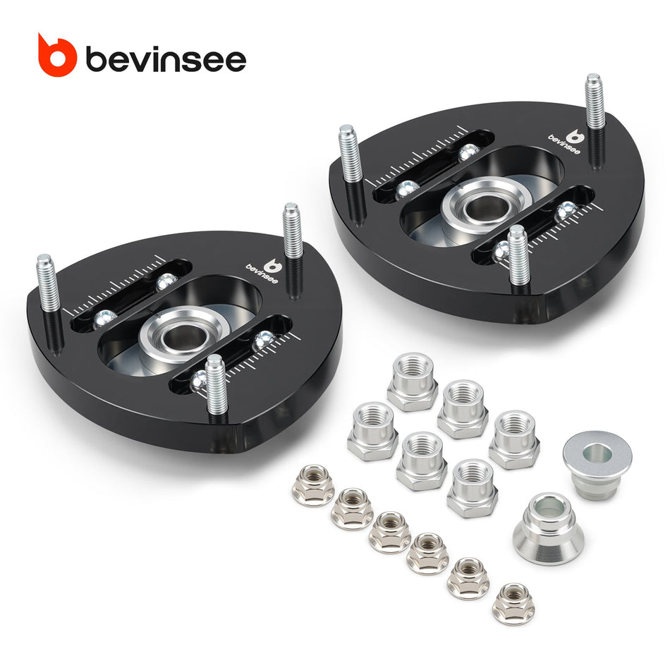 BEVINSEE Adjustable Front Camber Plates for VW Golf MK7