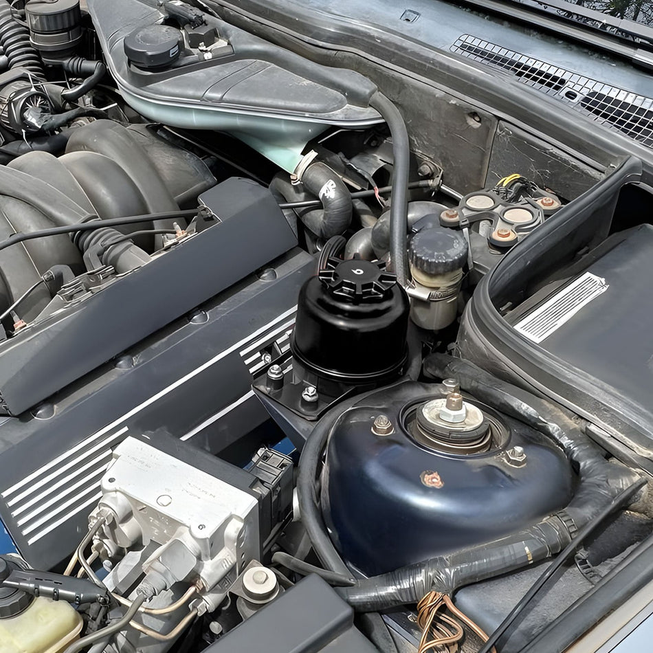 BEVINSEE Power Steering Reservoir Upgrade Kit For BMW E9X E8X E39 E60 E46 E36 X1 X3