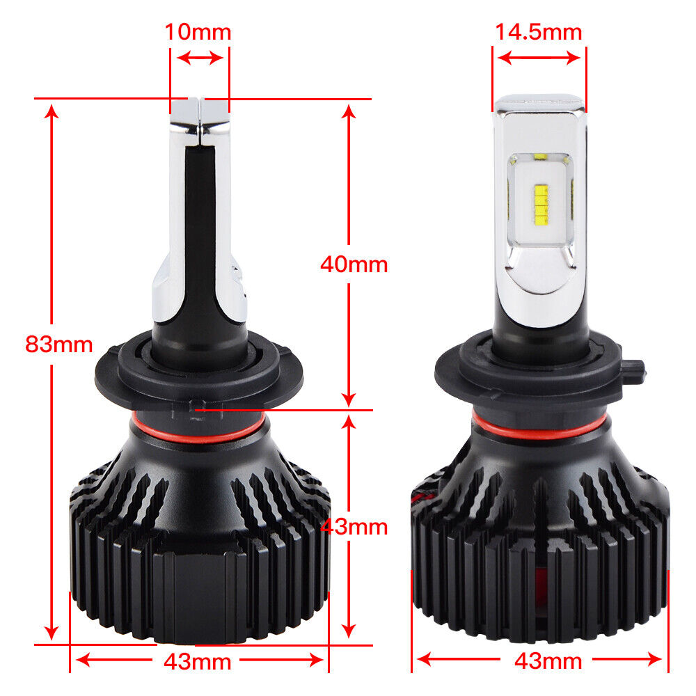 H7 LED Headlight Bulbs Lamp High Low Beam Fog Kit 16000LM Bright White