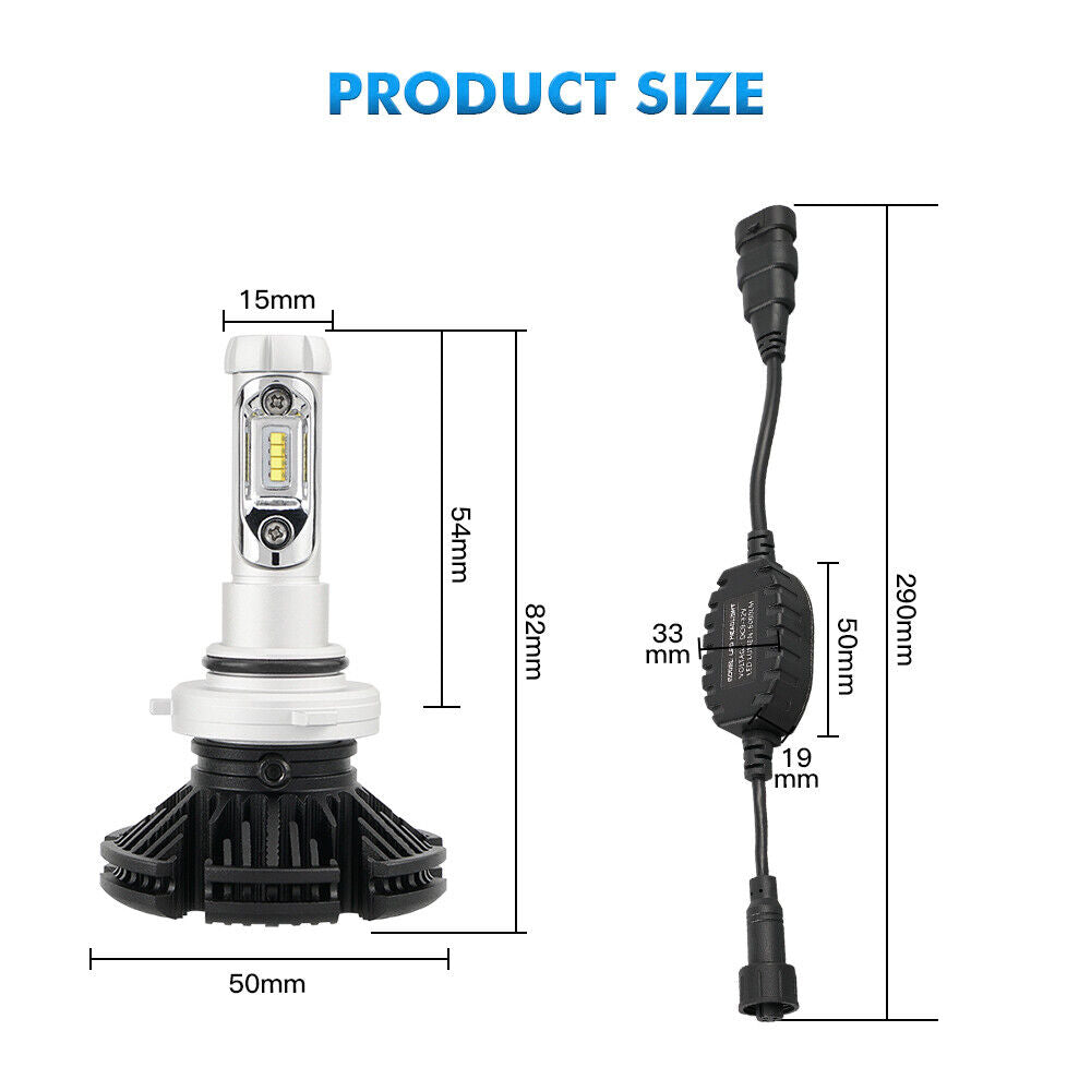 Bevinsee 9006 LED Headlight Bulbs Low Beam For Chevry Silverado 2500 3500 HD DIY Color