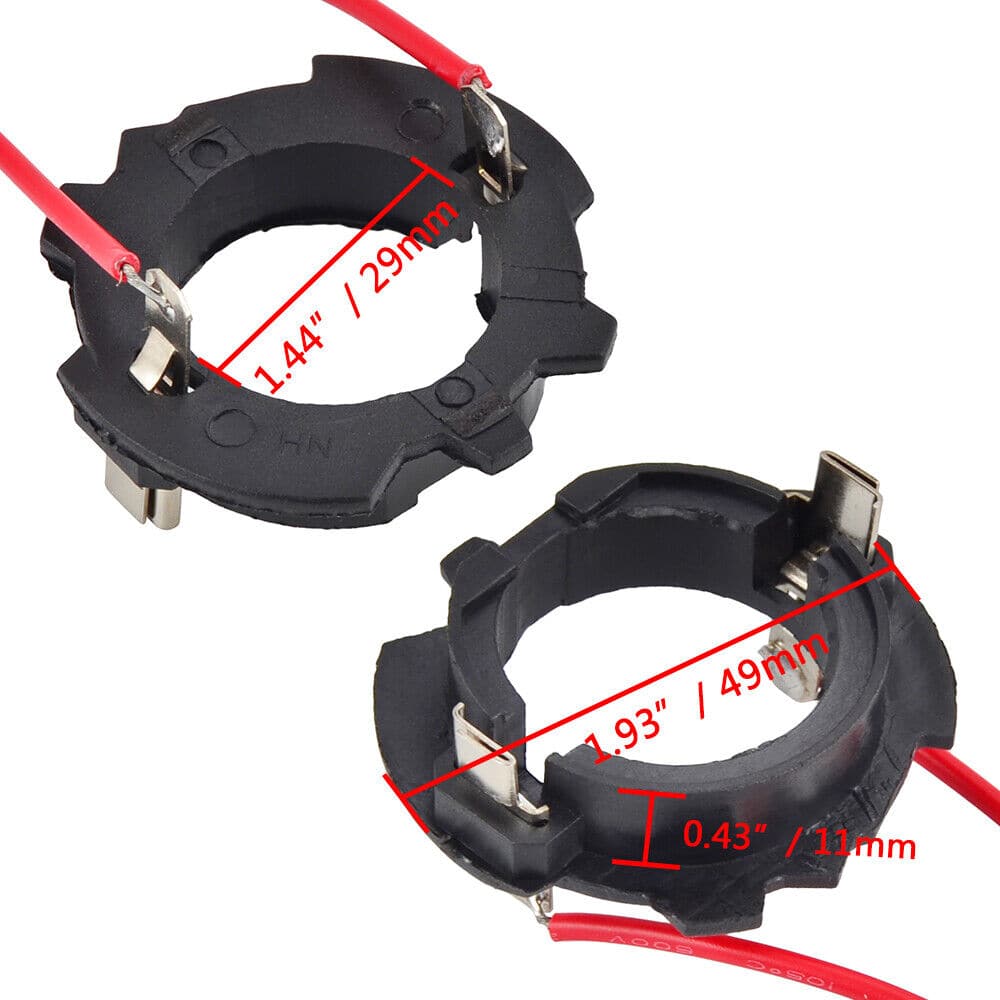 2x H7 LED Headlight Bulb Adapter Holders Socket Retainer For Jetta MK5 2005-2010 VW Golf GTI MK5