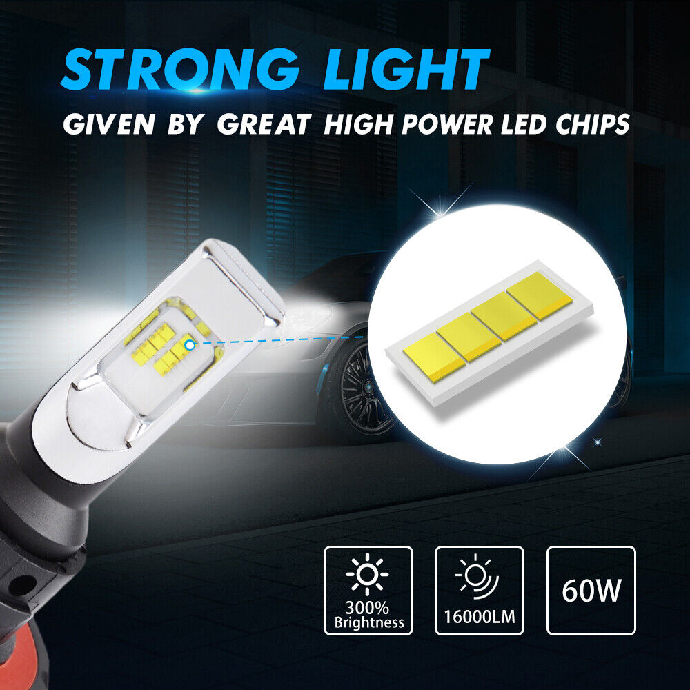 Bevinsee H13 9008 LED Headlight 6500K White Bulbs Fits Harley Dyna Fat Bob FXDF 2008-2017