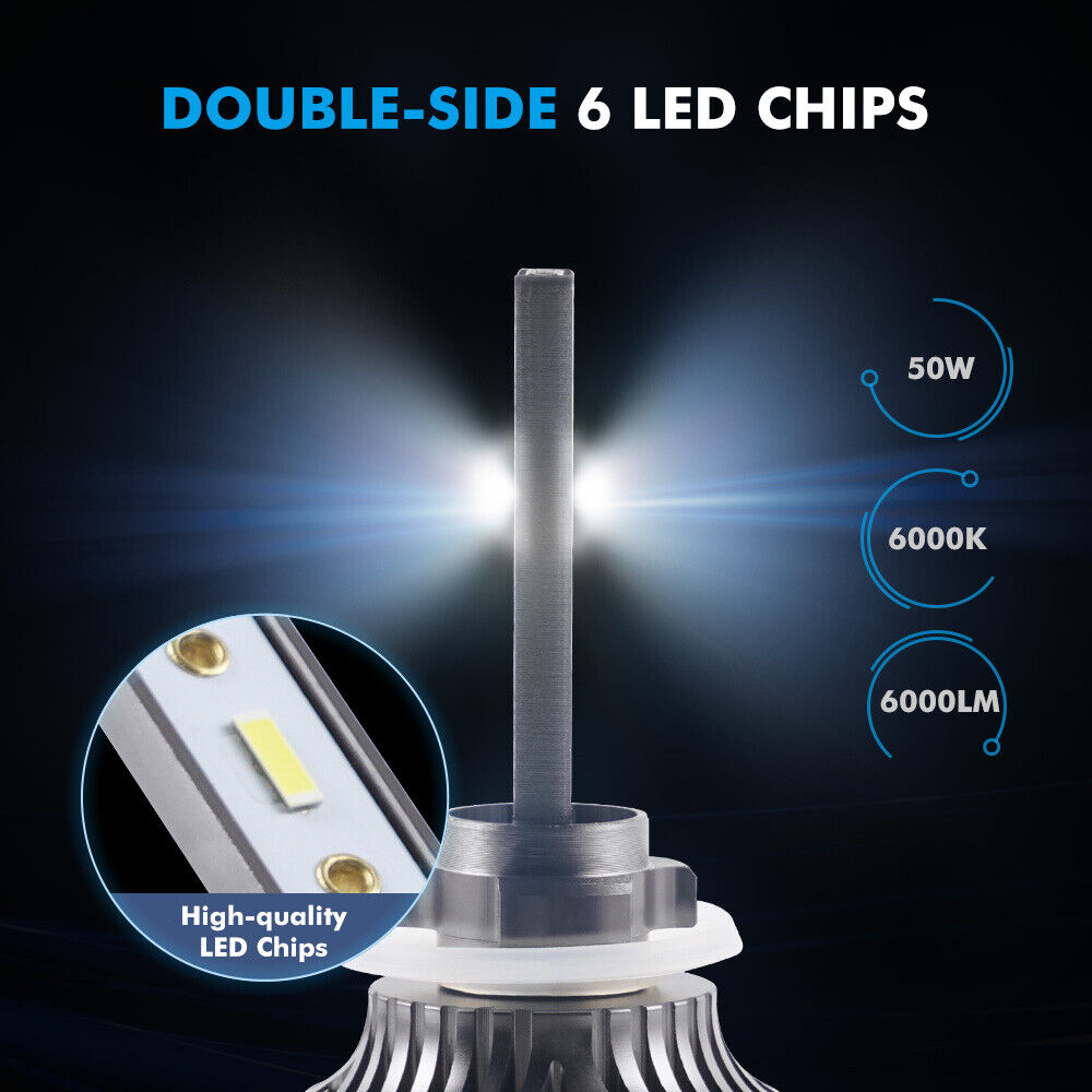 Bevinsee 880 881 LED Fog Light Bulbs 6000LM Bulbs White For Hyundai Accent 02-12