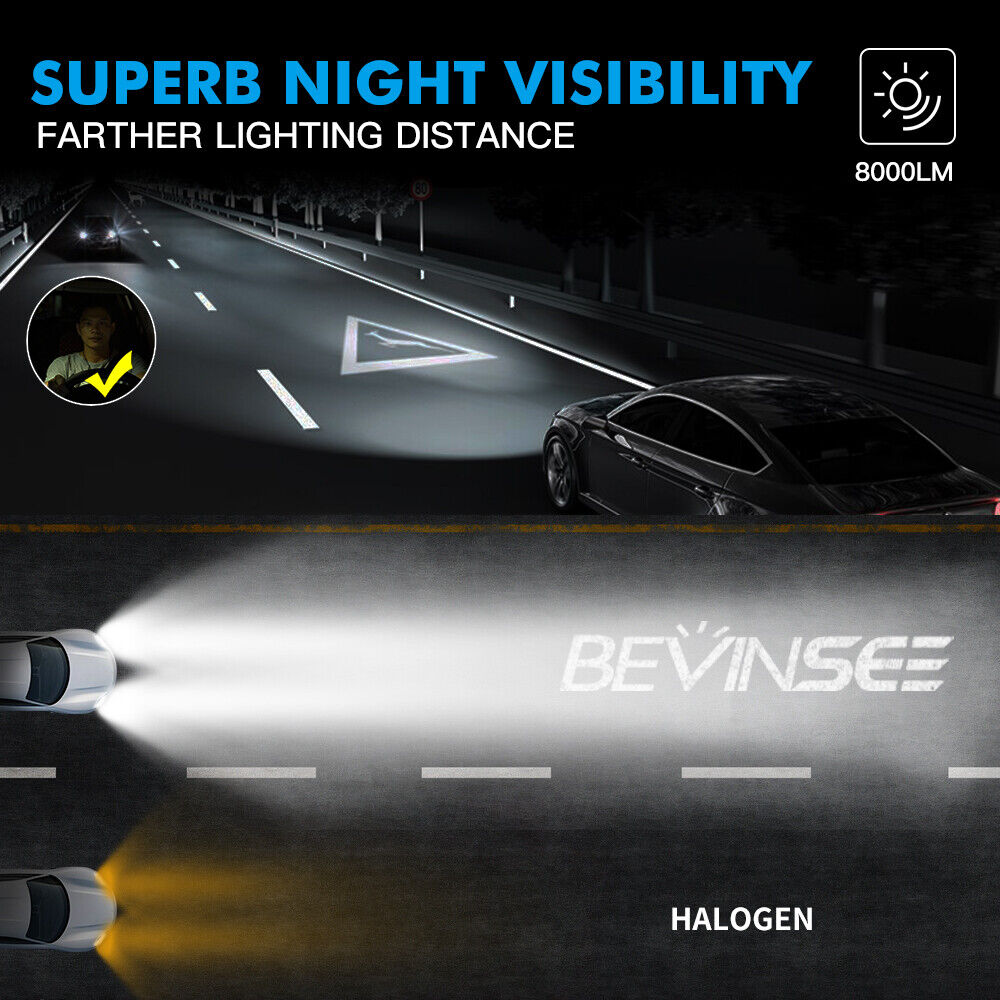 For Volvo S60 05-09 2012-2013 H9 H11 H8 LED Headlight High & Low Beam Bulbs