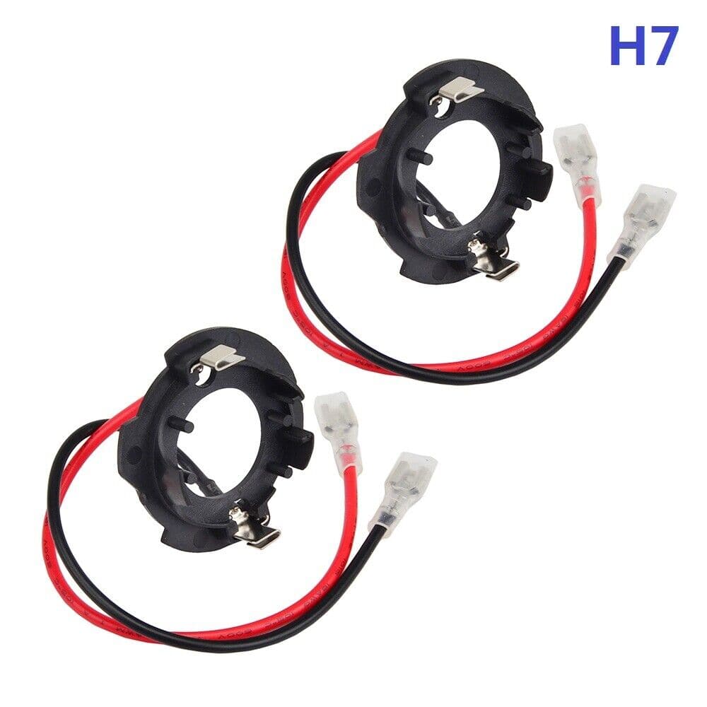 BEVINSEE H7 LED Headlight Bulb Adapter Holders Socket Retainer For Jetta MK5 2005-2010 VW Golf GTI MK5