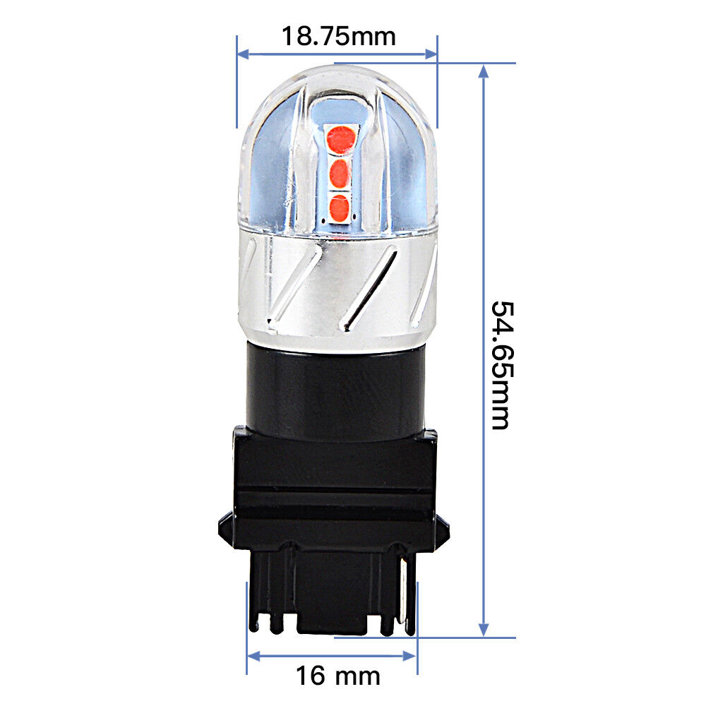Bevinsee 3156 P27W LED Light Bulbs Car Indicator Tail Stop Brake Lamp Red 12V
