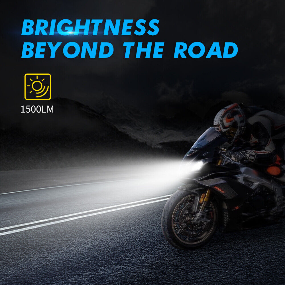 9006 HB4 LED Motorcycle Headlight Low Beam Kit 100W 6000K Pure White Light Bulbs