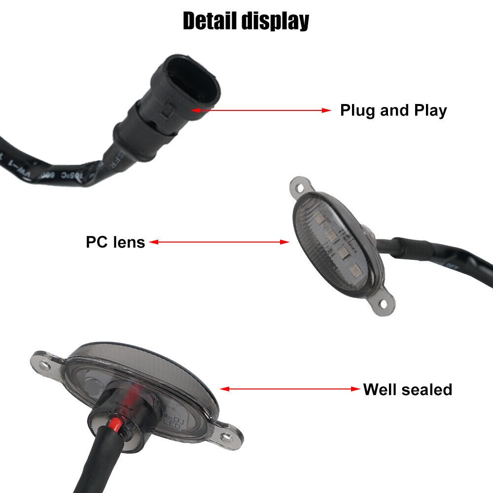 3 x Smoke LED Blue Lamp DRL Grille Light For Ford F150 Raptor 2010 2011 2012-2018