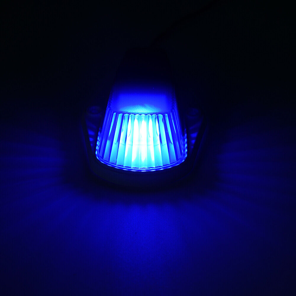 5pcs Smoke Lens T10 LED Cab Roof Marker Top Lights For Ford F Super Duty Blue