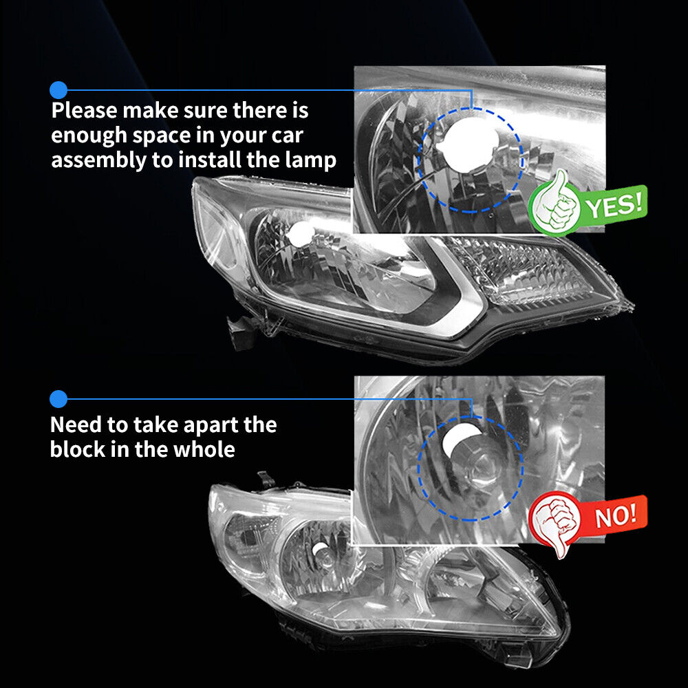 Bevinsee H4 9003 Bi-LED Headlight Bulbs for Toyota RAV4 1996-1997 2001-2005