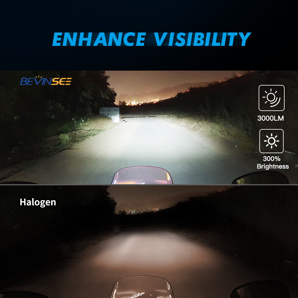 H4 9003 Hi/low Beam LED Headlight Bulb 25W For ATV UTV Motorcycle Light