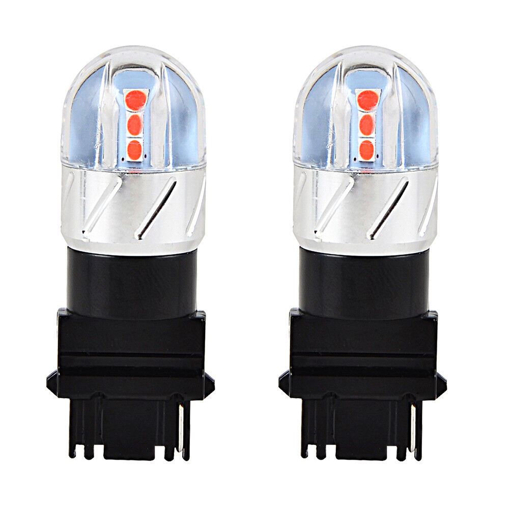 Bevinsee 3156 P27W LED Light Bulbs Car Indicator Tail Stop Brake Lamp Red 12V