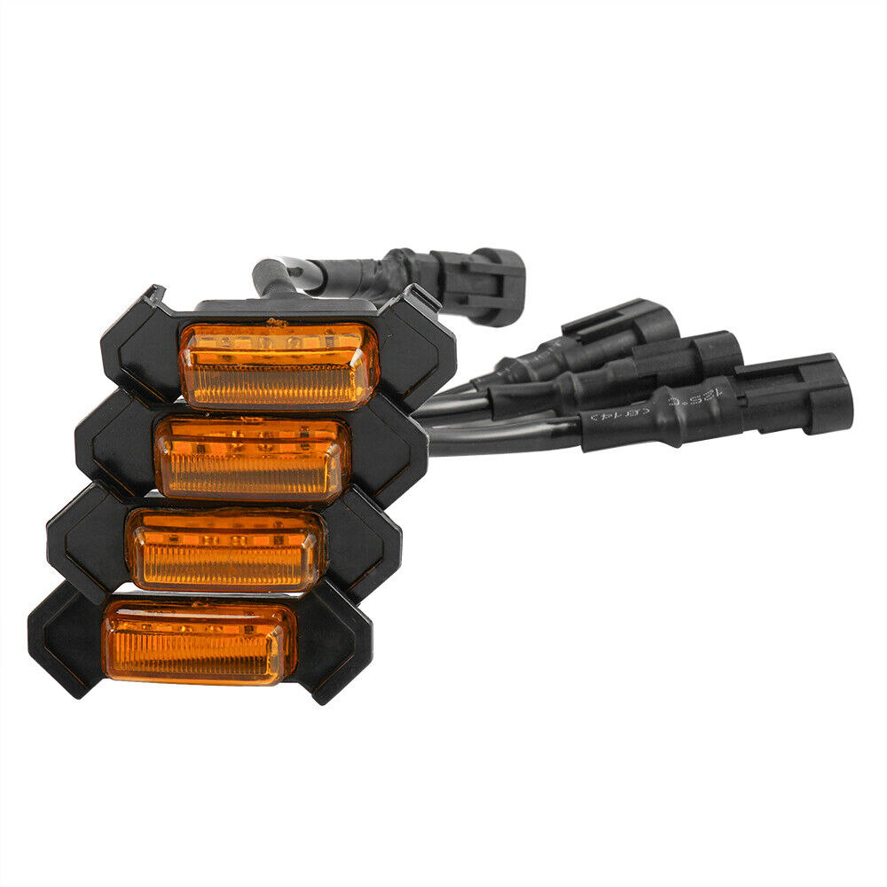 4X LED Grille Marker Running Light For Toyota Tacoma TRD Pro 2016-2019 Amber Len