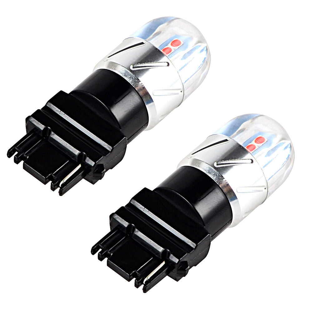 Bevinsee 3156 P27W LED Light Bulbs Car Indicator Tail Stop Brake Lamp Red 12V