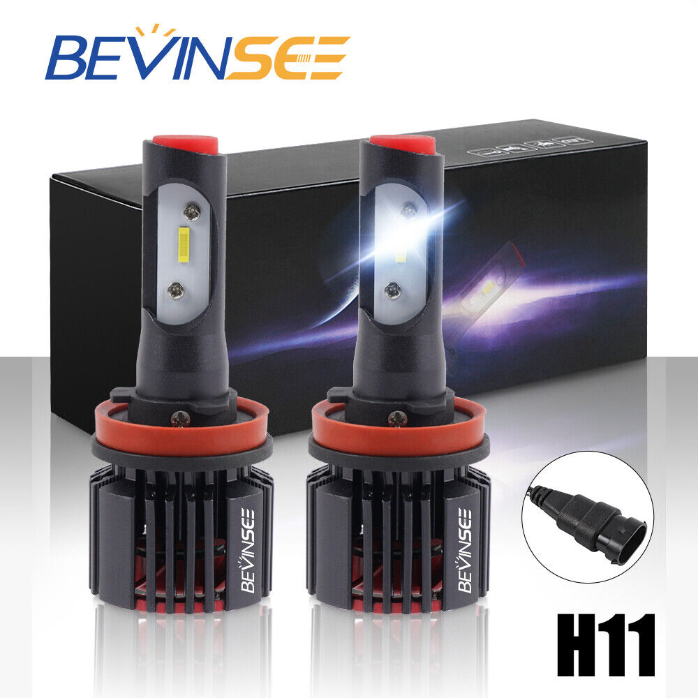 BEVINSEE  H8 H11 LED Bulbs Lights Conversion Kit Hi/Low Beam 6000LM Fog Light
