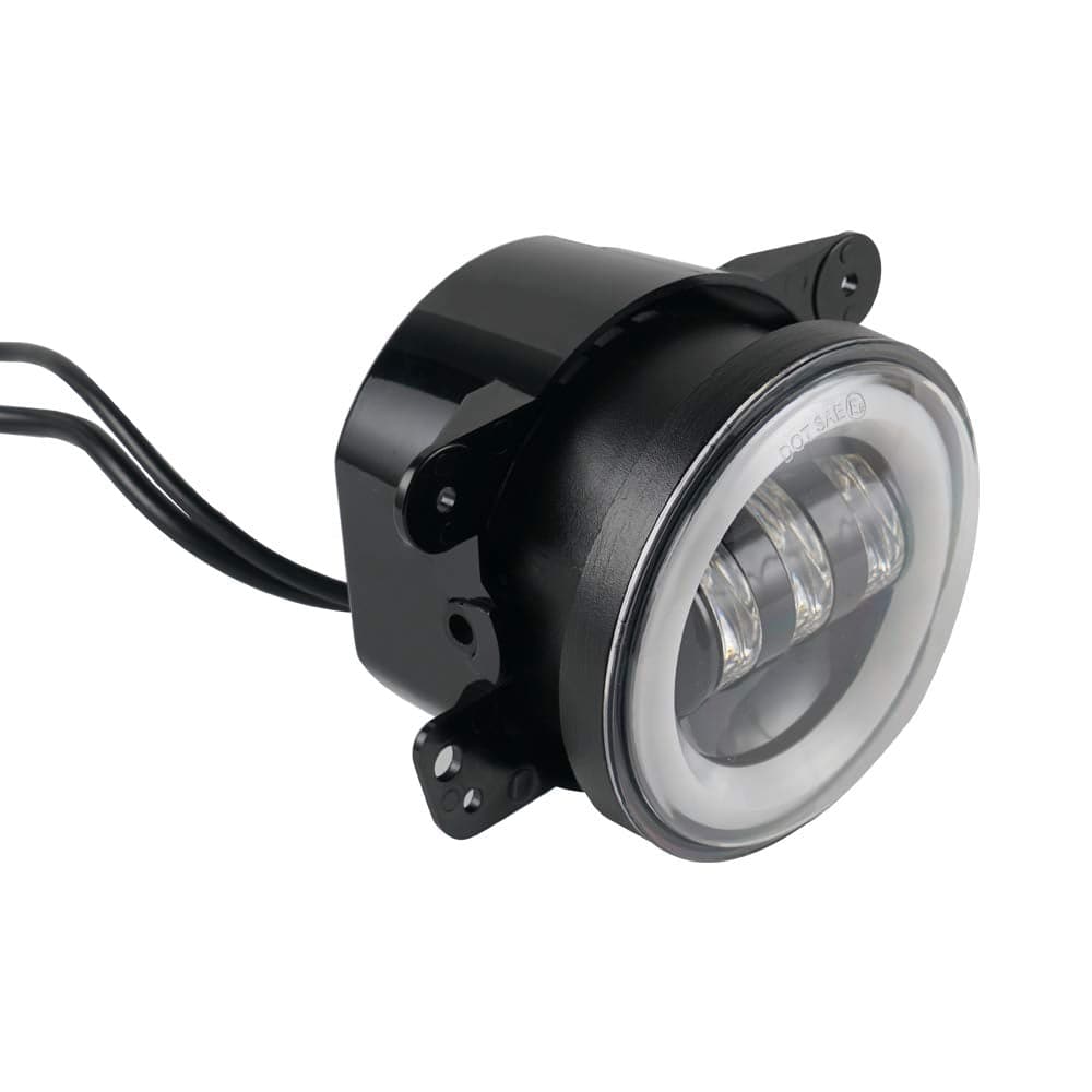 7" Inch RGB LED Halo Headlight 4" Fog Lights Built-in Canbus For Jeep Wrangler JK