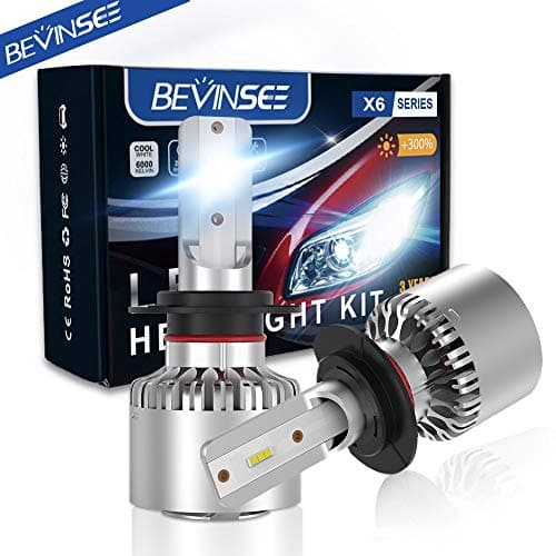 BEVINSEE X6 H7 LED Headlight White Bulbs Kit