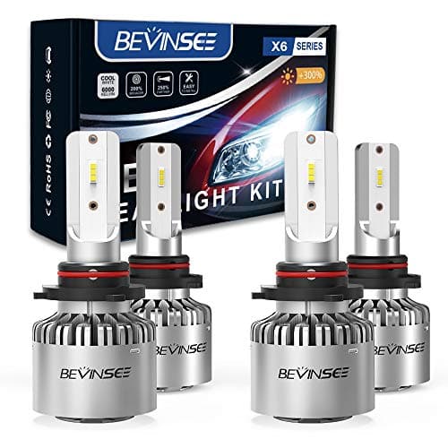 BEVINSEE X6 Combo 9005 & 9006 LED Headlight White Bulbs