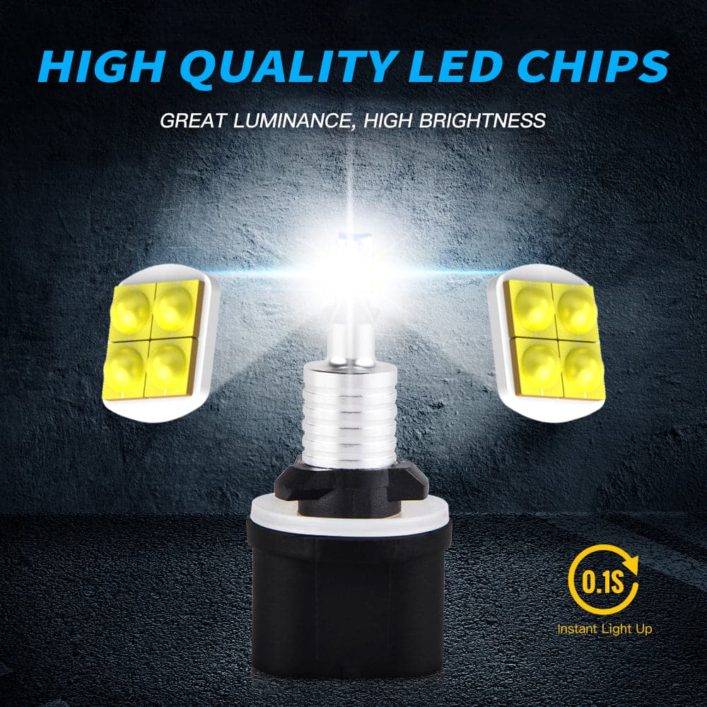 Bevinsee 880 80W LED Fog Light 6000K White 1500LM Bulbs Kit Lamp 2PCS