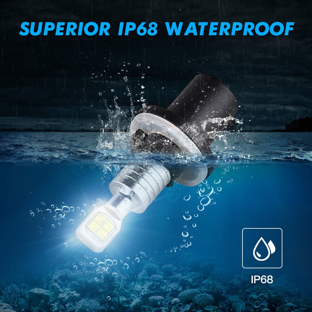 Bevinsee 880 80W LED Fog Light 6000K White 1500LM Bulbs Kit Lamp 2PCS