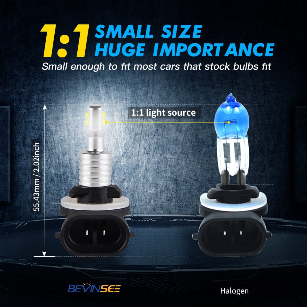 Bevinsee 80W 881 LED Fog Light Lamp Bulbs Kit