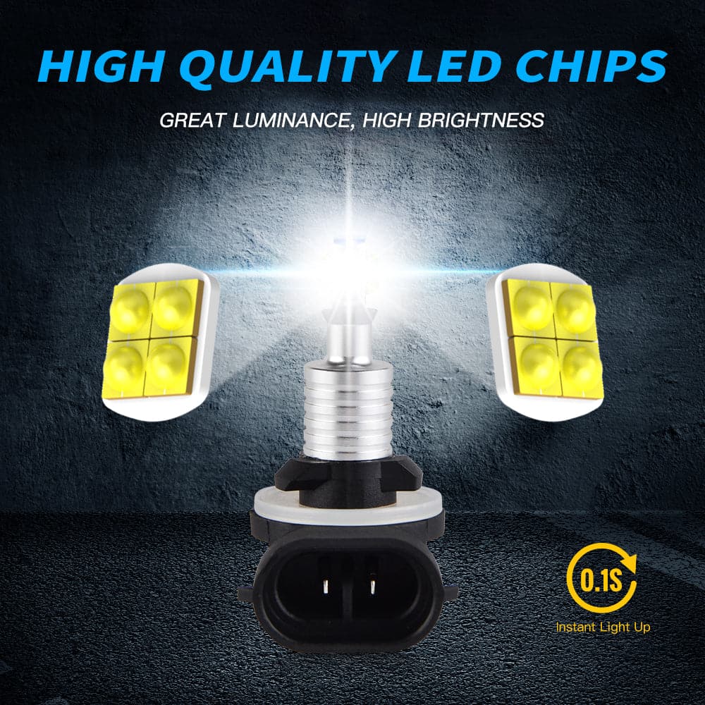 Bevinsee 80W 881 LED Fog Light Lamp Bulbs Kit