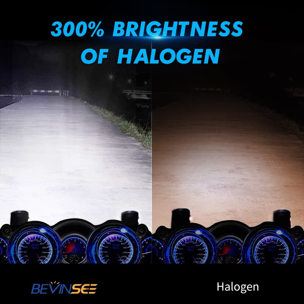 2PCS H3 100W 6000K LED Headlight Bulbs For ATV Polaris Sport 400L 400 1996-1999