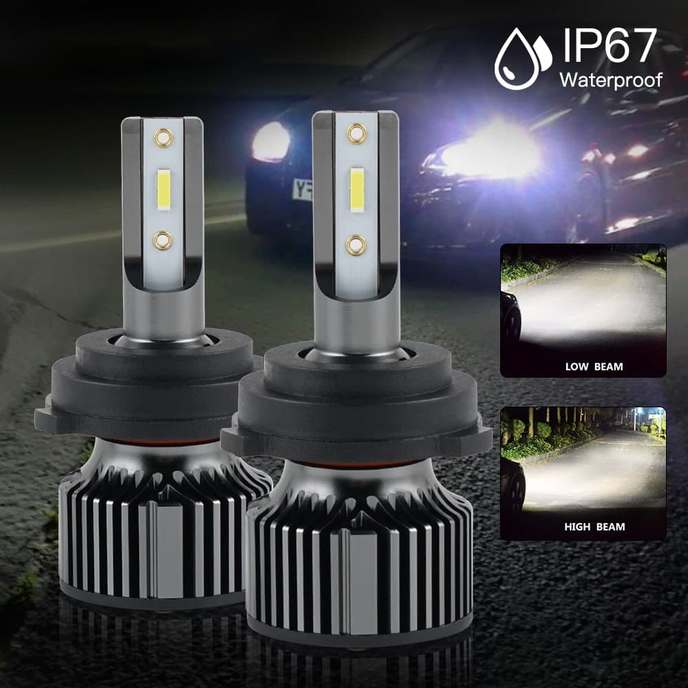 BEVINSEE Custom H7 LED Headlights Bulbs for Touran Fit Tiguan Fits Golf Low Beam