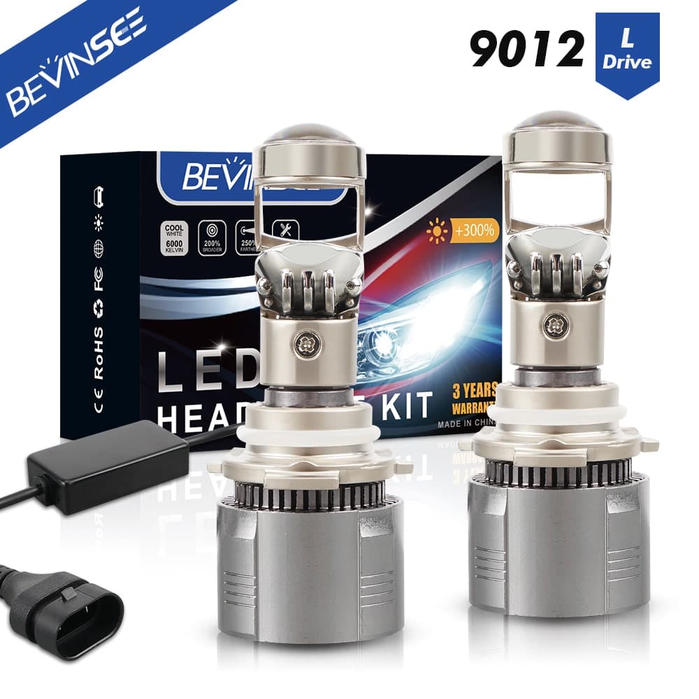 BEVINSEE S550 H11 LED Headlight Bulbs 100W 10,000LM 6000-6500K White S