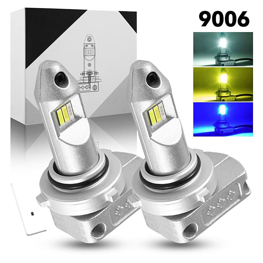 BEVINSEE K25 9006 HB4 LED Switchback Fog Light Lamp Bulbs 3-Colors Conversion Kit