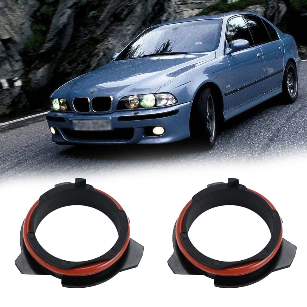 BEVINSEE H7 LED Headlight Holder Adapter Retainer Fit For BMW E39 5 Series 97-04 Low Beam