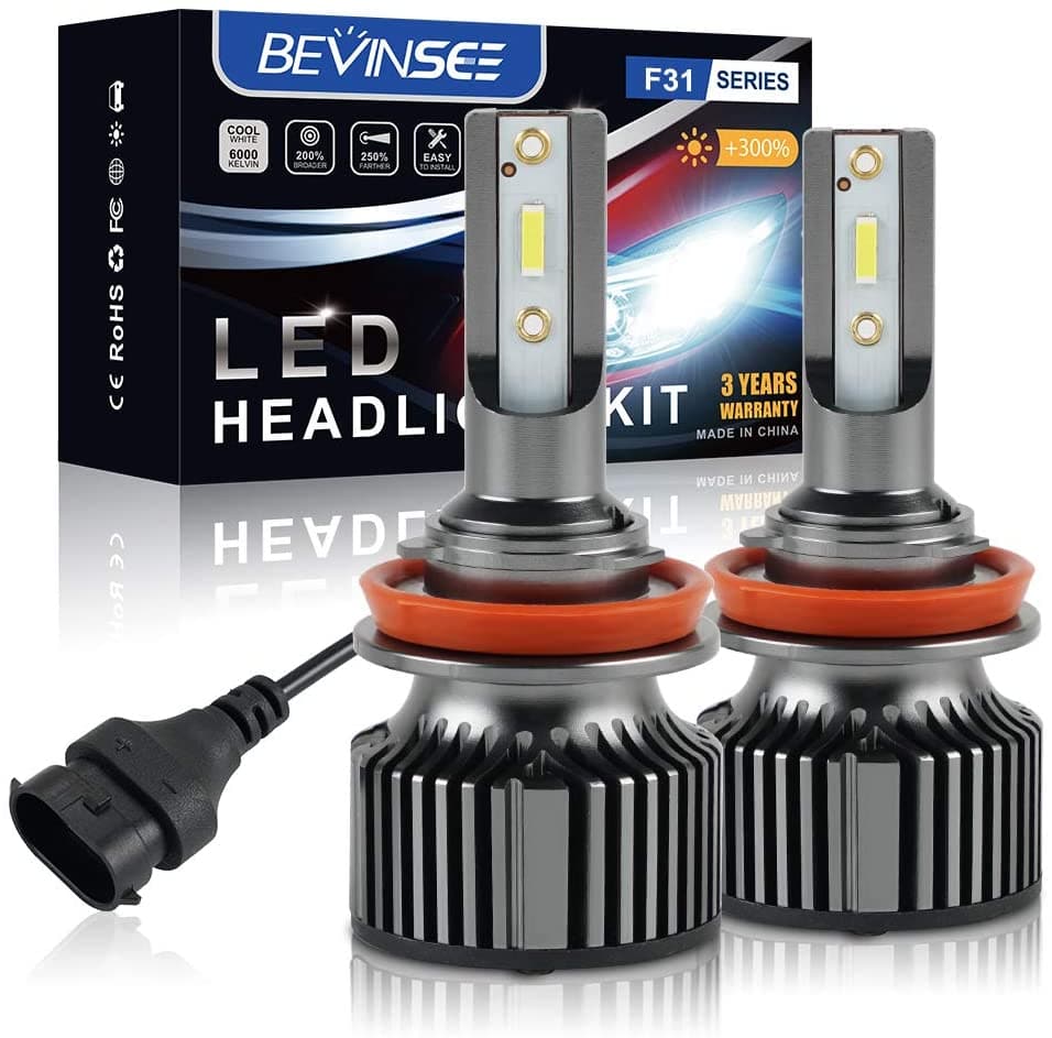 F31B H11/H8/H9 LED Bulbs 6000LM 50W Per Pair