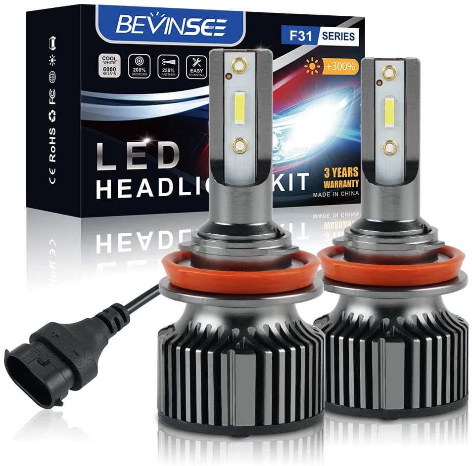 BEVINSEE F31B H11/H8/H9 LED Bulbs 6000LM 50W Per Pair