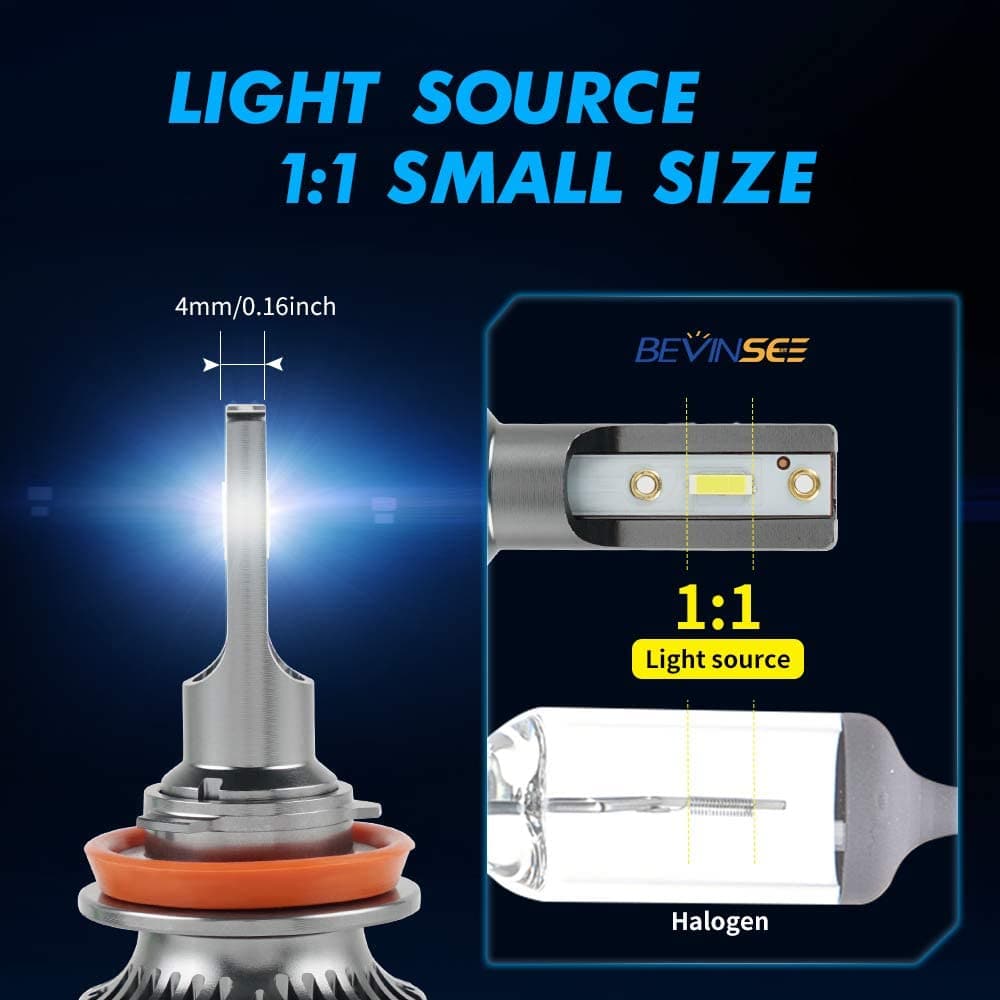 F31B H11/H8/H9 LED Bulbs 6000LM 50W Per Pair