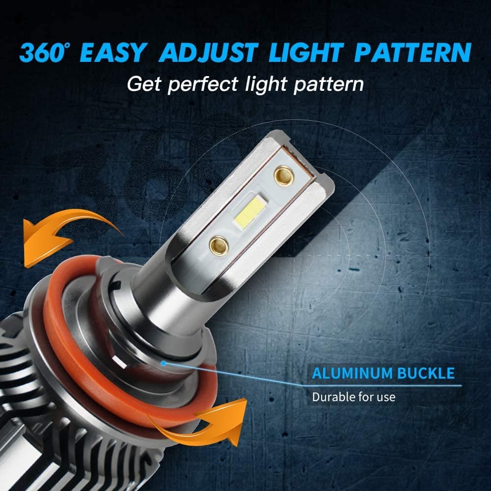 F31B H11/H8/H9 LED Bulbs 6000LM 50W Per Pair