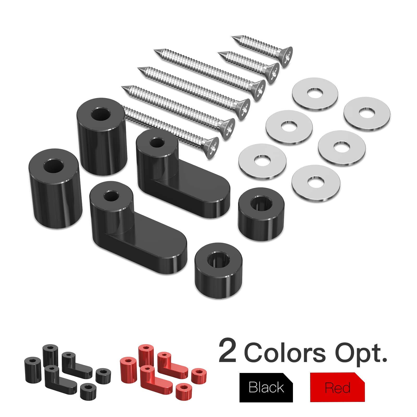 Rear BLACK Spoiler Lip Wing Riser Raiser Kit For 14-19 Ford Fiesta ST Hatchback