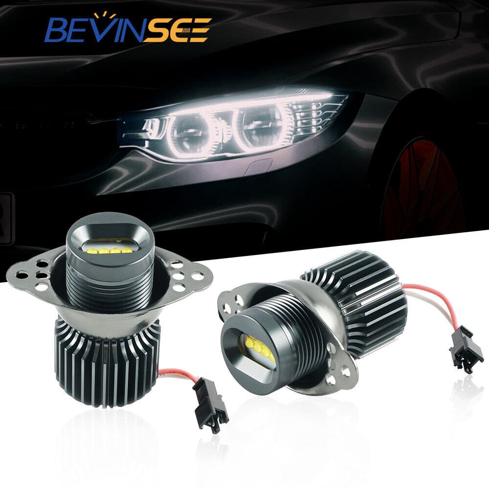 BEVINSEE H10W LED Angel Eyes Marker Light Bulbs For BMW E90 E91 LCI w