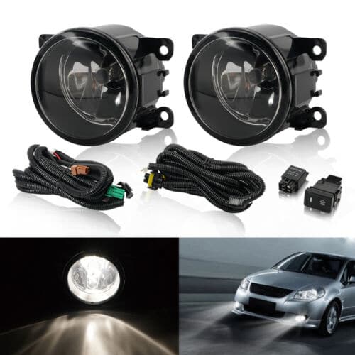Bumper Fog Lights w/ Wiring Harness Switch For Suzuki Grand Vitara/SX4 4Dr 2006-2012