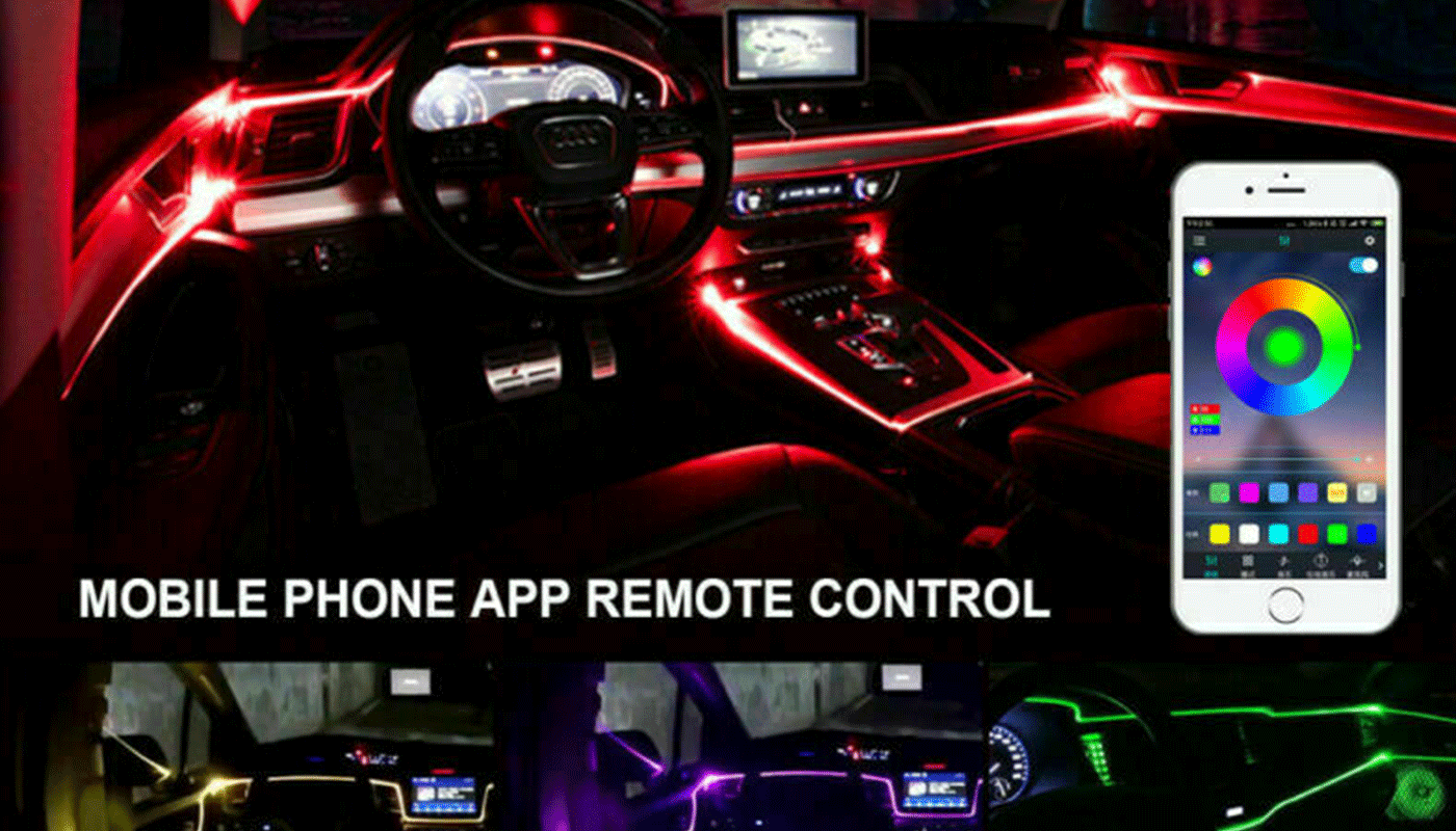 6m RGB LED Interior Strip Light Installation Instruction Guide