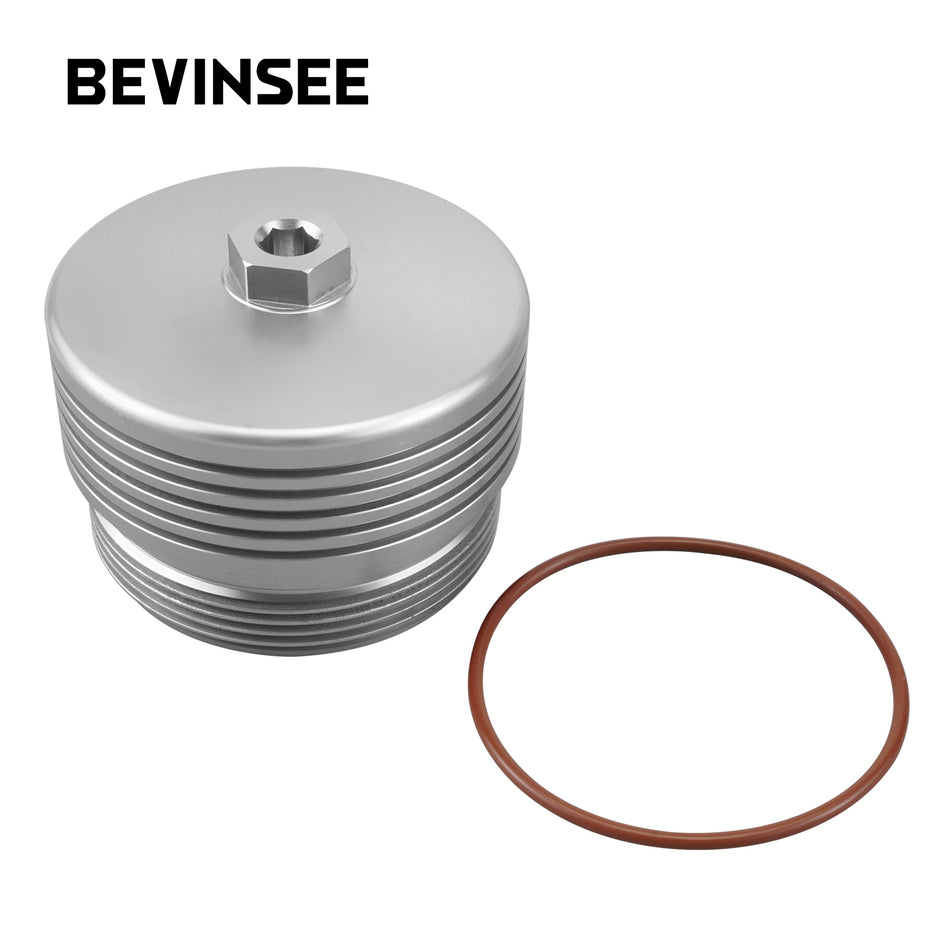 BEVINSEE Aluminum Oil Filter Housing Cap for BMW N54/N55/S55/N20 Engines