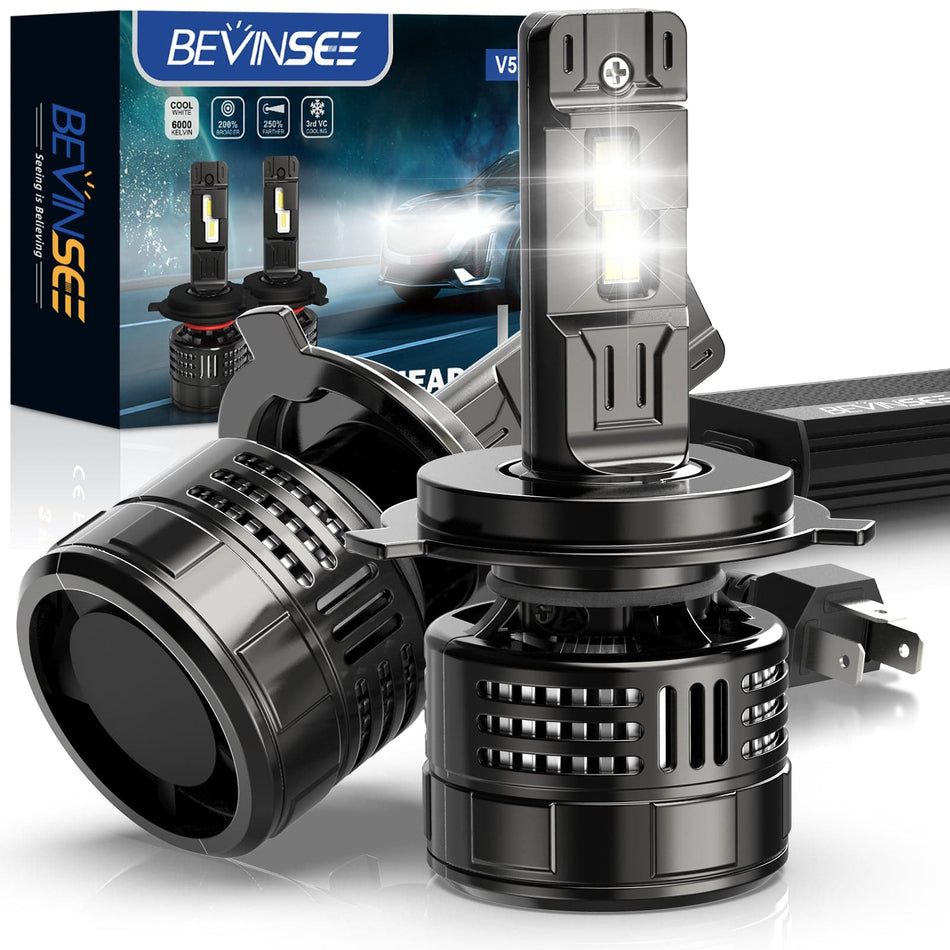 Bevinsee 2X H4 LED Headlight Globes Hi/Low Beam Light For Ford Ranger 2006-2010