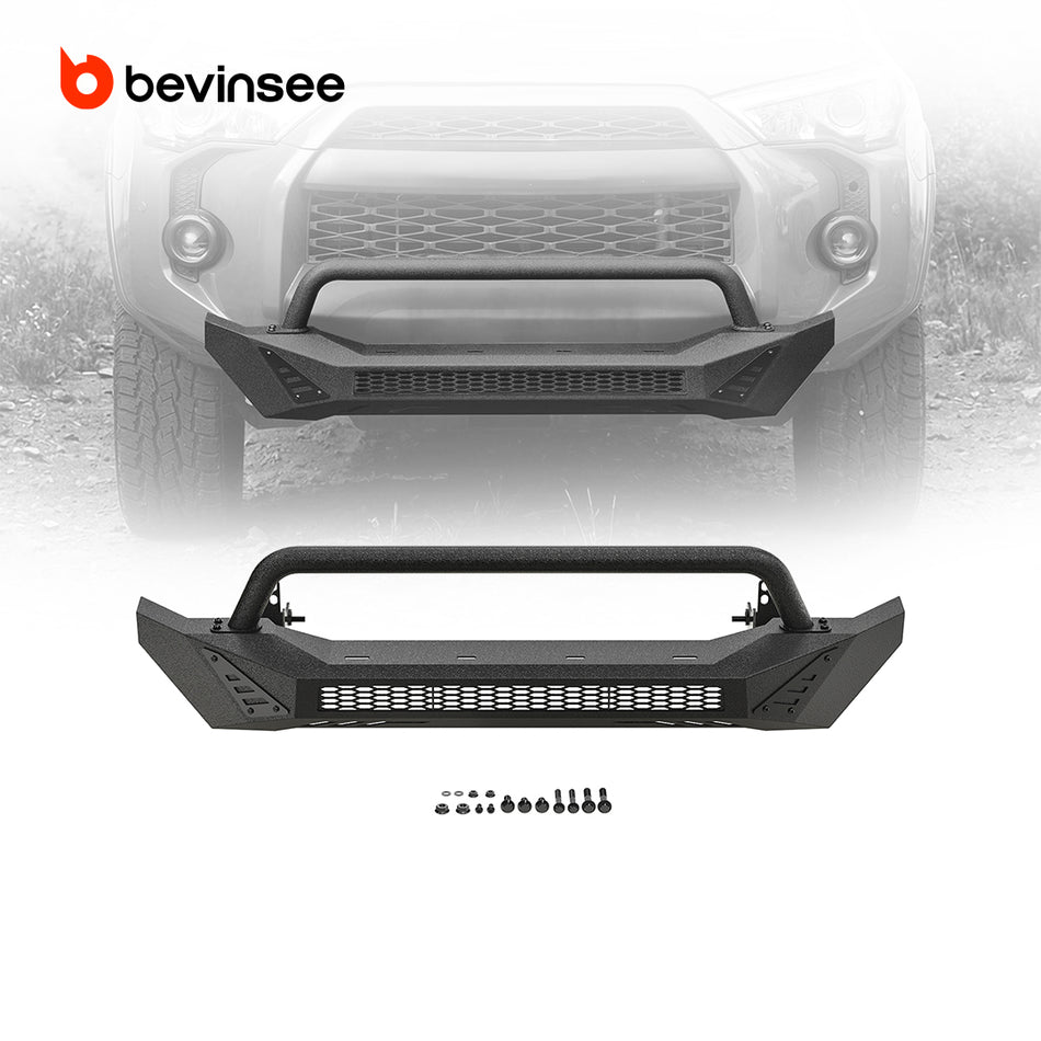 BEVINSEE Rugged Front Bumper For 4Runner 2014-2024