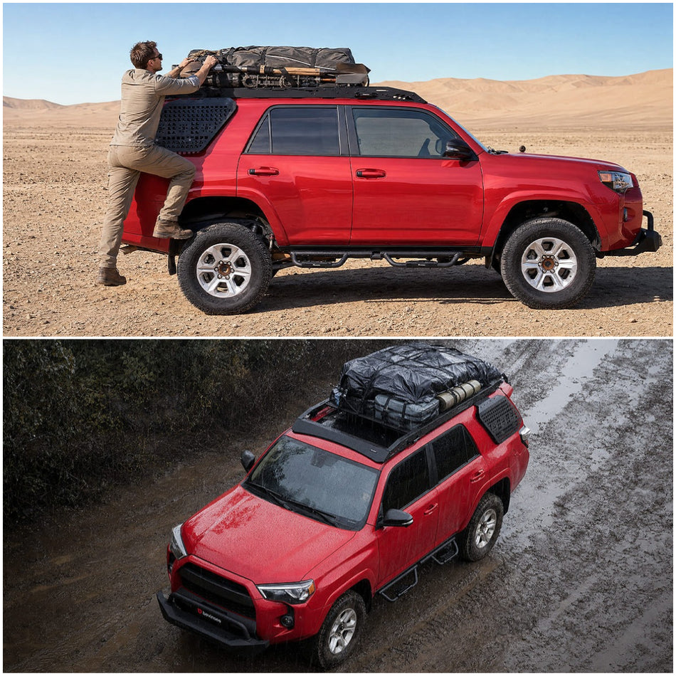 BEVINSEE Roof Rack Non-Drill For 4Runner 2010-2024