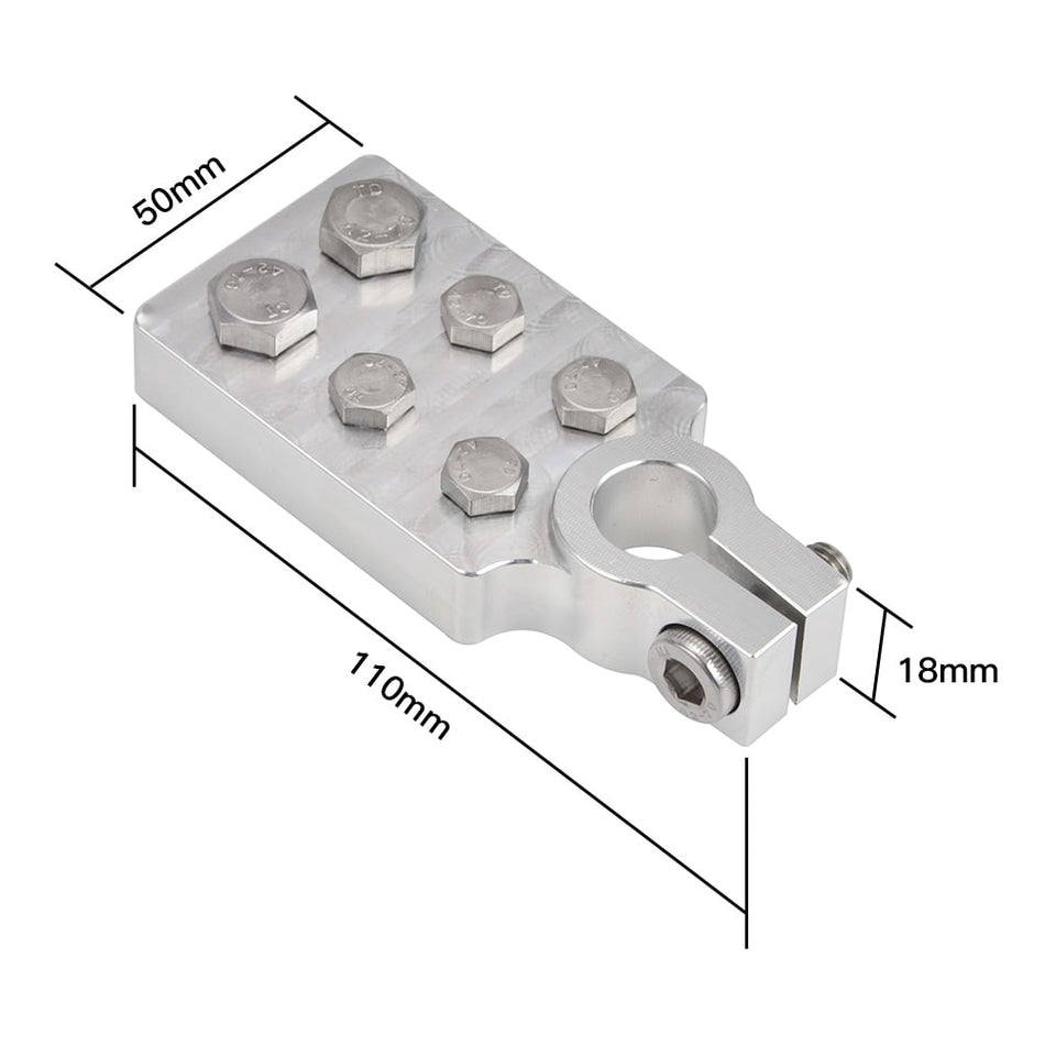 6 Spot Car Audio For SAE Post 4/0 AWG Flat Lug Battery Terminal Clamps Lead