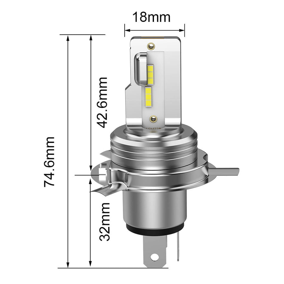 BEVINSEE Motorcycle lights H4 9003 HS1 Hi/Low Beam Lights
