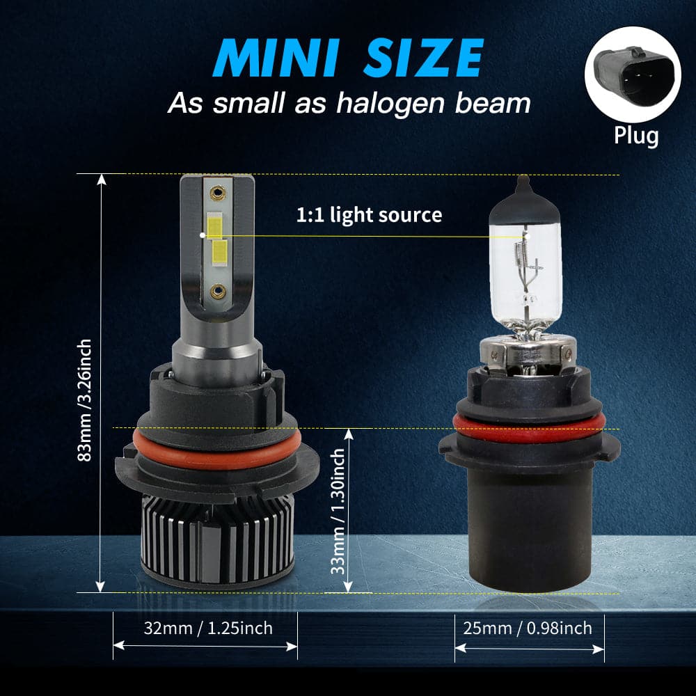 BEVINSEE Brake Light Bulbs High-Low Beam 2pcs